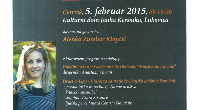 Praznovanje slovenskega kulturnega praznika v občini Lukovica